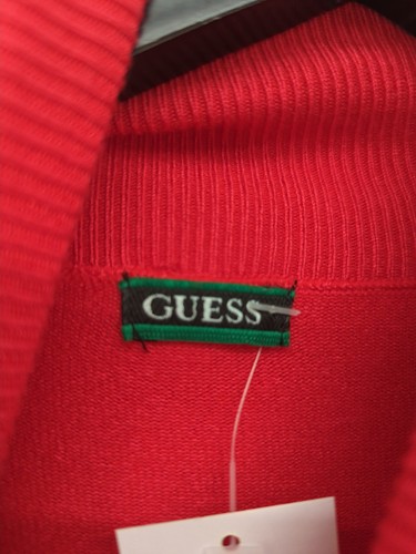 Guess Women's Jumper UK 8 Red Viscose with Polyamide, Spandex High Neck Pullover - Picture 5 of 5