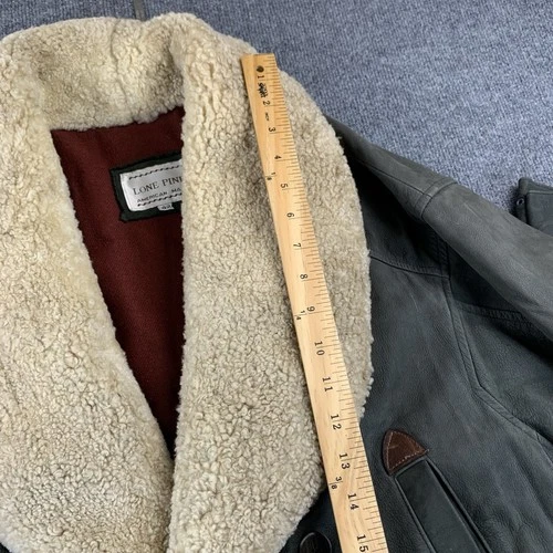 Rare LONE PINE American Made Barnstormer Leather Jacket, Wool Shawl Collar 42 image 6