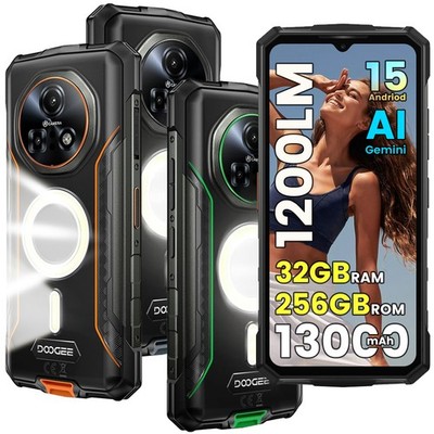 DOOGEE Fire7 Pro AI 5G Outdoor Handy 1200LM Dual 32GB+256GB 13000mAh Smartphone