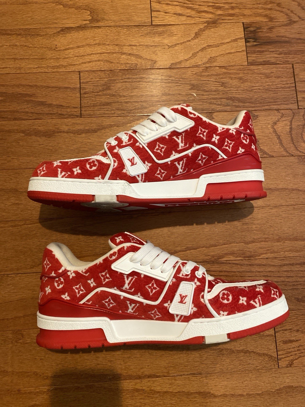 Louis Vuitton Trainers Red Monogram - image 6