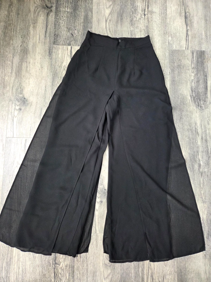 knee length dresses for ladies Power Mesh Wide Leg Pant with Attached Brief : AC6499 main image 0