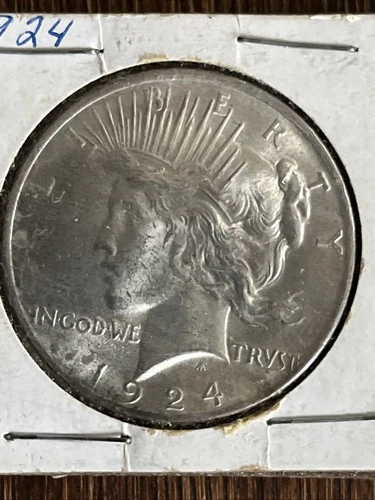 Sharp! 1924 Peace Dollar $1 Silver Coin UNC  702