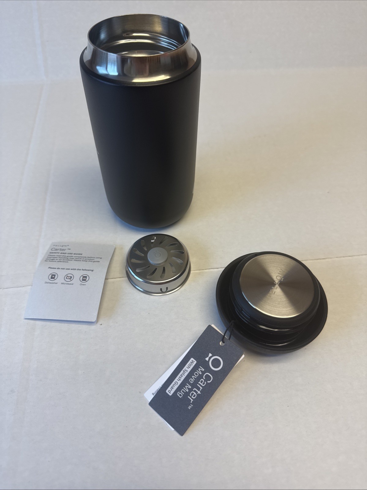 12 oz Carter Move Travel Mug-Vacuum-Insulated Stainless Steel-w/Splash Guard-NWT