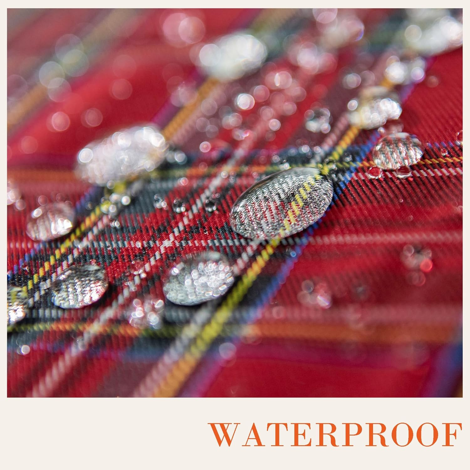 Christmas Red Plaid Waterproof Tablecloth, Classic Woven Check, W60 x L84 In