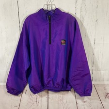 Surf Style VTG 90s Windbreaker Purple Iridescent Pullover 1/4 Zip Skater Y2K