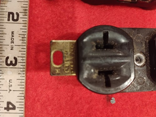(2) Plug-in antico/vintage Sears marrone 2 poli - Foto 5 di 5