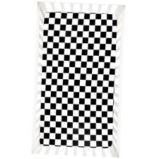 Fitted Crib Sheets for Baby Boys and Girls, Ultra-Soft Black Checkered