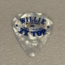 ZZ TOP & WILLIE NELSON GUITAR PICK BILLY GIBBONS 4/14 & 4/15 2023 TOUR PLECTRUM