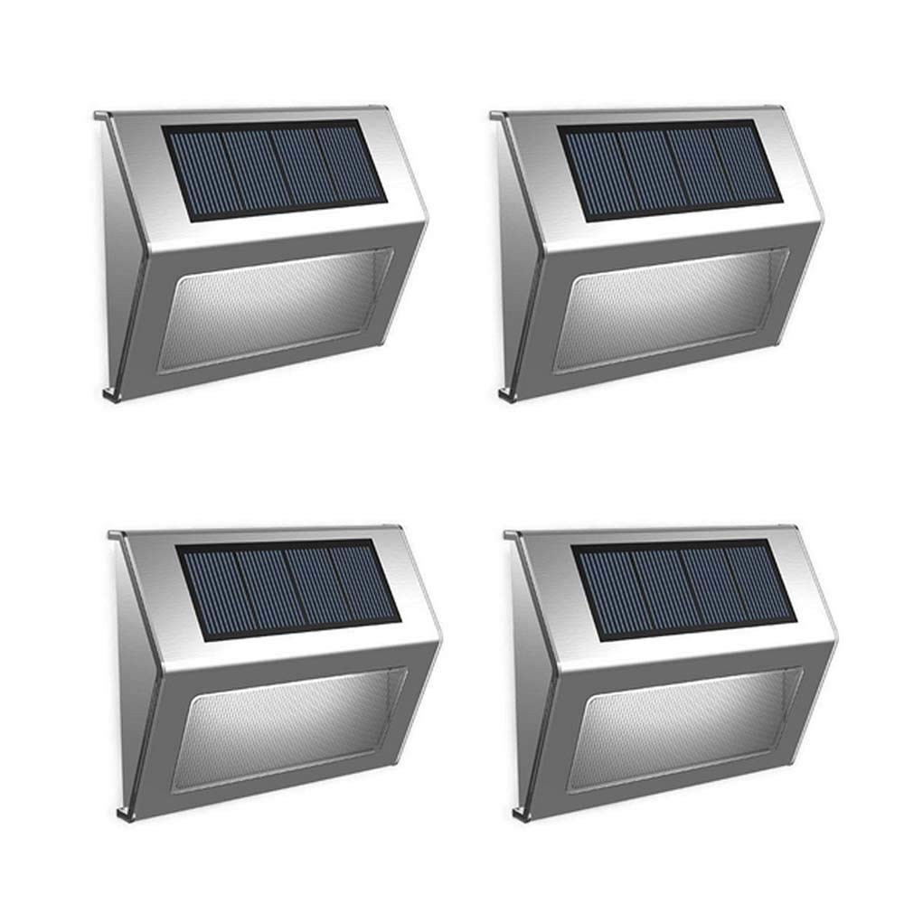 SolarCentre® Sherpa Solar Step Lights (Set of 4) Silver