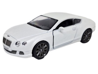 Kinsmart Bentley Continental GT Speed Eggshell White 2012 Hardtop 1/38 Scale Car