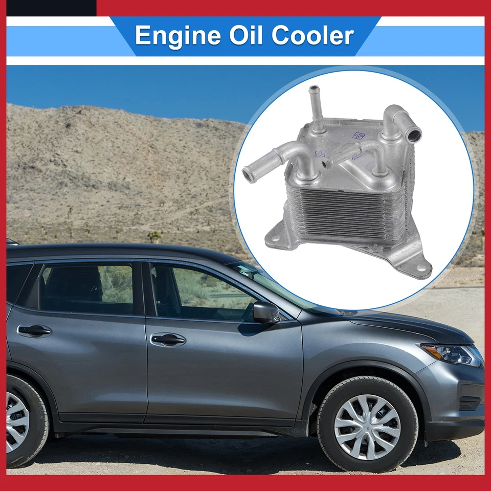 Pacote com 1 refrigerador de óleo de motor de carro Nissan Rogue Sport 2017-2019 21606X481A - Imagem 2 de 4