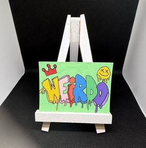 Original Drawing “Weirdo” graffiti ACEO OOAK Pop Art 2.5x3.5" ATC 