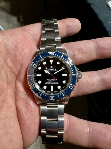 Ginault Ocean Rover Blue Ceramic 201076LSICB Rare No Date