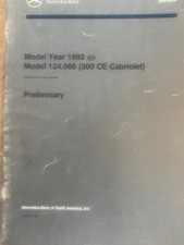 1993 Mercedes 300 CE Cabriolet W124 124.066 Service Manual Preliminary
