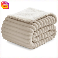 Kuscheldecke Sherpa Flauschig Beige 150X200 Cm Warm Decke FüR Zuhause