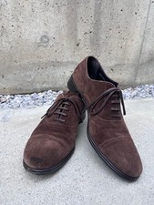 Dolce&Gabbana Men 7.5US Brown Suede Dress Shoes Luxury Classic Stylish Italian