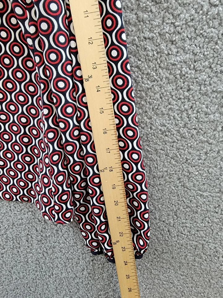 Blusa Tommy Hilfiger Lateral Estampado Geométrico Para Mujer M Roja Multi Pullover Foto 4 de 4