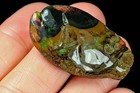 28.8Ct African Opal Carving Carved Flash Play Of Color Collectible YDP186 — photo 3