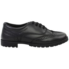 Image of Hush Puppies Eadie Lace-Up Black Smooth Leather Kids Shoes HPK1000_151