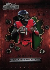 2021 Wild Card Alumination NIL ANDA-17 Malik Willis Dead Aim Gold Foil Lettering