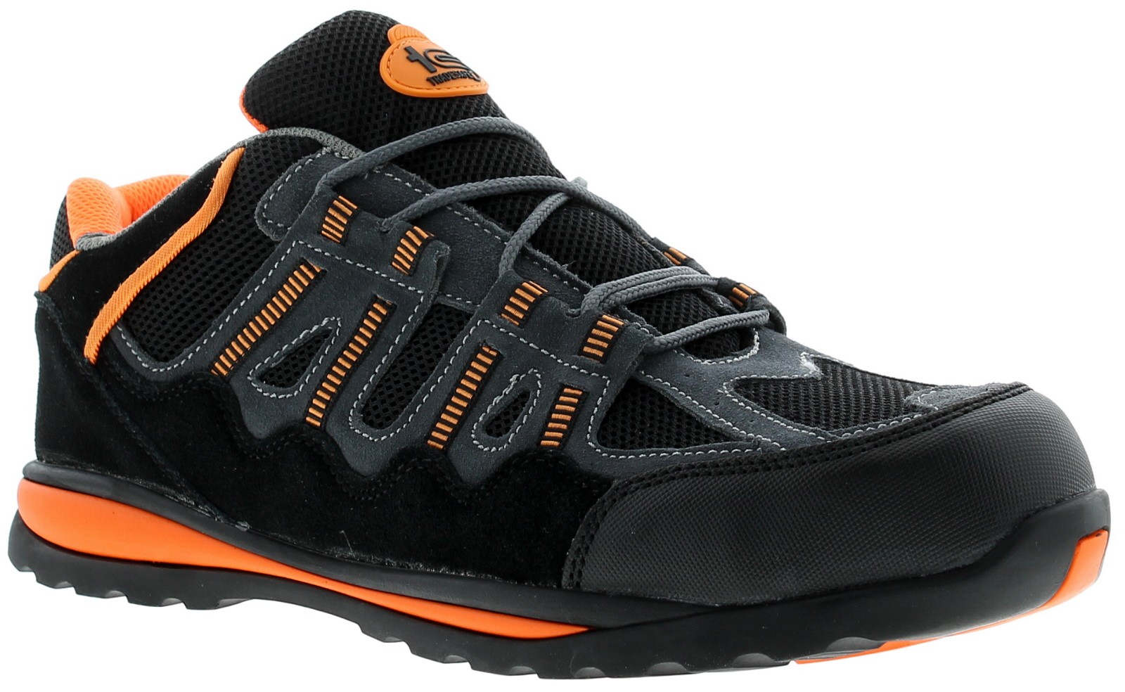 Tradesafe Mens Safety Shoes Trainers Raft Leather Lace Up Black Uk Size - Image 3