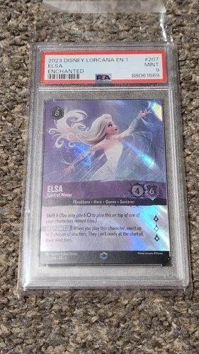Lorcana Chapter 1 Elsa Enchanted Spirit of Winter 207/204 PSA 9 MINT