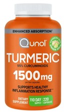 Turmeric Curcumin Capsules, Qunol with Ultra High Absorption 1500mg, Joint Suppo