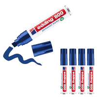 5 X Edding 800 Permanentmarker Blau Permanent Marker Wasserfest 4-12Mm Stift Set