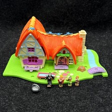 VTG Bluebird Polly Pocket Disney Snow White and the Seven Dwarfs Cottage Figures