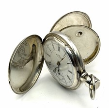Antique 1870 Waltham Sterling Silver 18s Pocket Watch Grade W.W.Co.