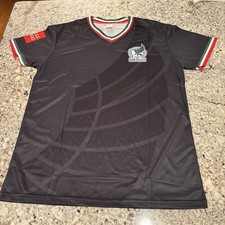 Mexico Soccer Jersey Black Unisex Size Adult Medium