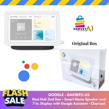 Google Nest GA01892-US 2nd Gen- Smart Home Speaker 7" Display - Charcoal