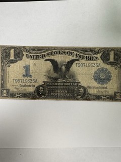 Series Of 1899 Black Eagle $1 Large Certificate Blue Seal