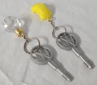VTG 2000 2 Car Key Replacement Keychains for a Barbie Doll VW Beetle Bug