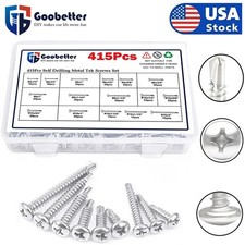  6 8 10 Self Drilling Sheet Metal Screws TEK Tap Pan Head Stainless Steel 410
