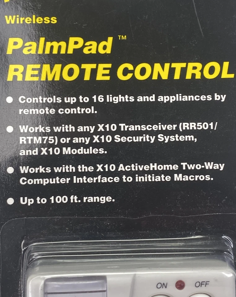 X-10 Powerhouse Home Automation Remote Control Palm Pad Wireless Model HR12A - Image 3 of 4