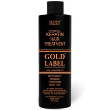 Keratin Research Gold Label Brazilian Keratin Hair Treatment Straightening