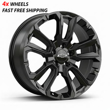 22 Chevy Silverado Tahoe 6x139.7 Wheels Suburban 1500 Gloss Black Set Of 4 Rims