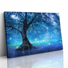 Fairy Tree in Mystic Forest Canvas Framed Print Picture Wall Art