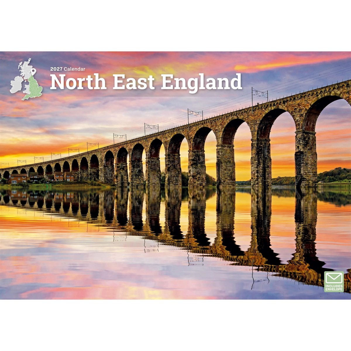 North East England A4 Calendar 2027, Wall Calendars, Month To View, Travel, Gift