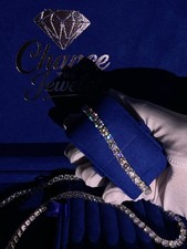 US Tennis Bracelet SOLID 925 Sterling Silver MOISSANITE Passes Tester 5mm