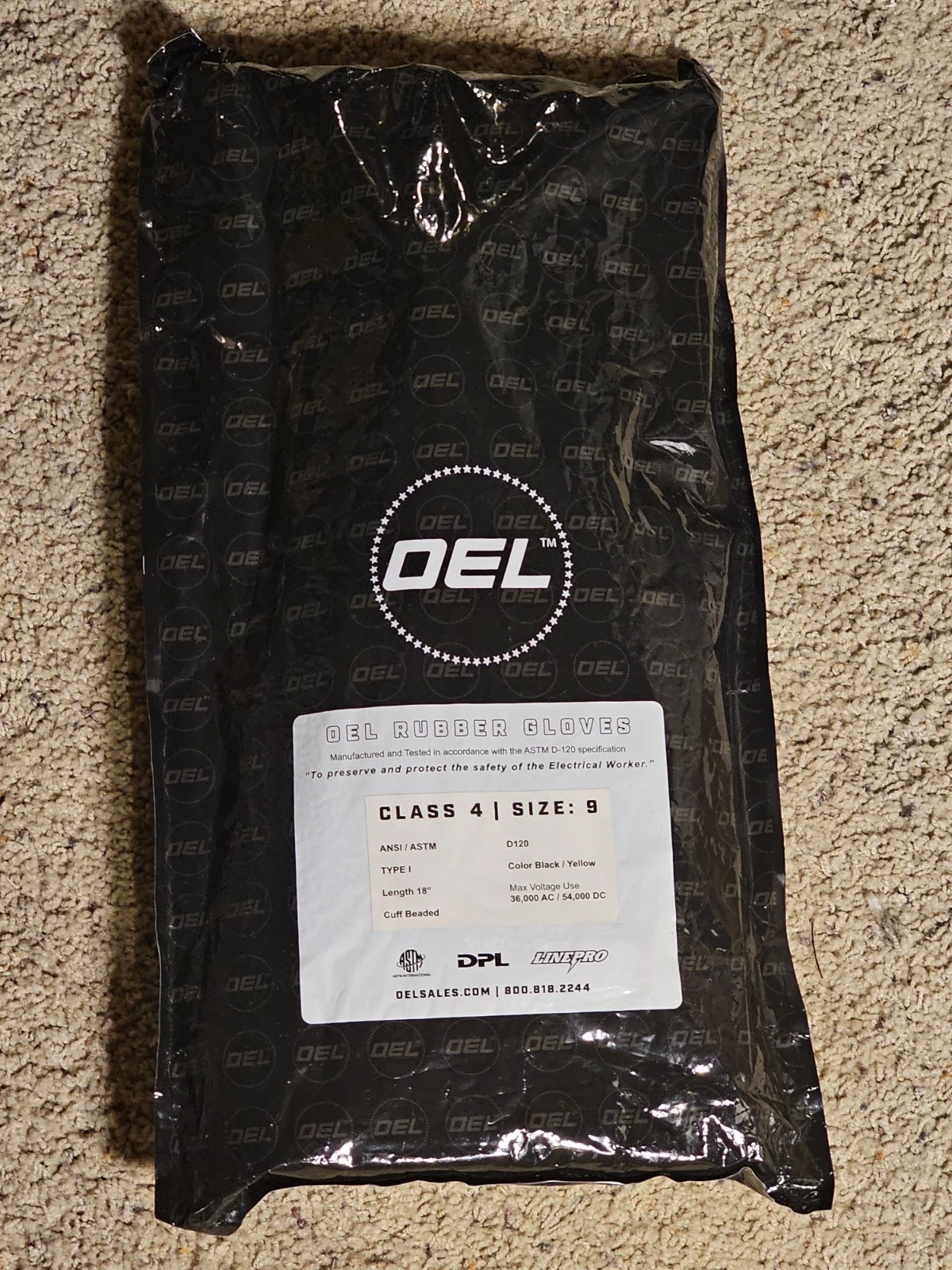 New OEL Class 4 Rubber Insulated Gloves Size 9 (IRG418BY9) - In sealed packaging
Opens in a new wind