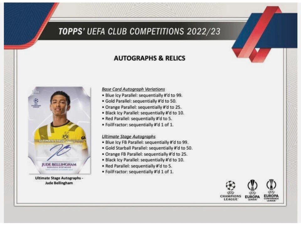 2022-23 Topps UEFA Club Competitions Champions Soccer Factory Sealed Hobby Box - Image 3 of 4