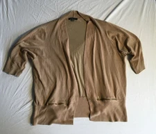 Joan Vass Women’s Tan Cardigan Size 2X
