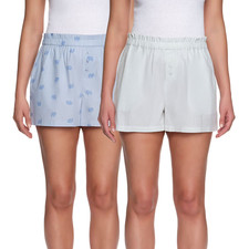 LOFT Women's 2-Pack Sleep Short Set Size XXL Blue Print/Green Stripe