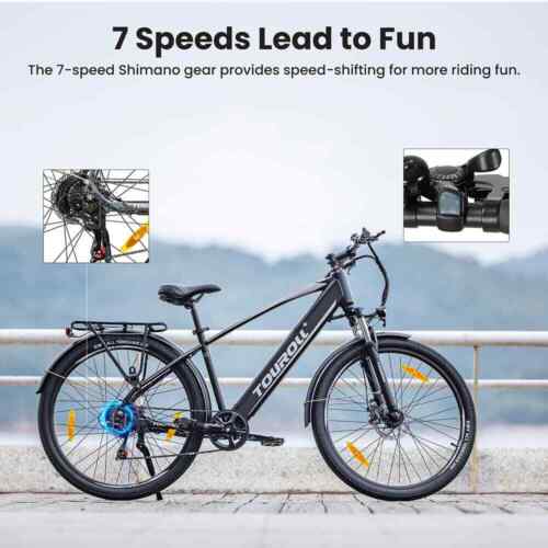 Touroll J1 27.5-Zoll E-Bike Trekkingrad 250W Motor 36V E-City Bike Elektrischer - Bild 3 von 24