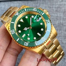 40mm Tandorio Green Dial Golden NH35A Automatic Watch For Men Relogios Masculino