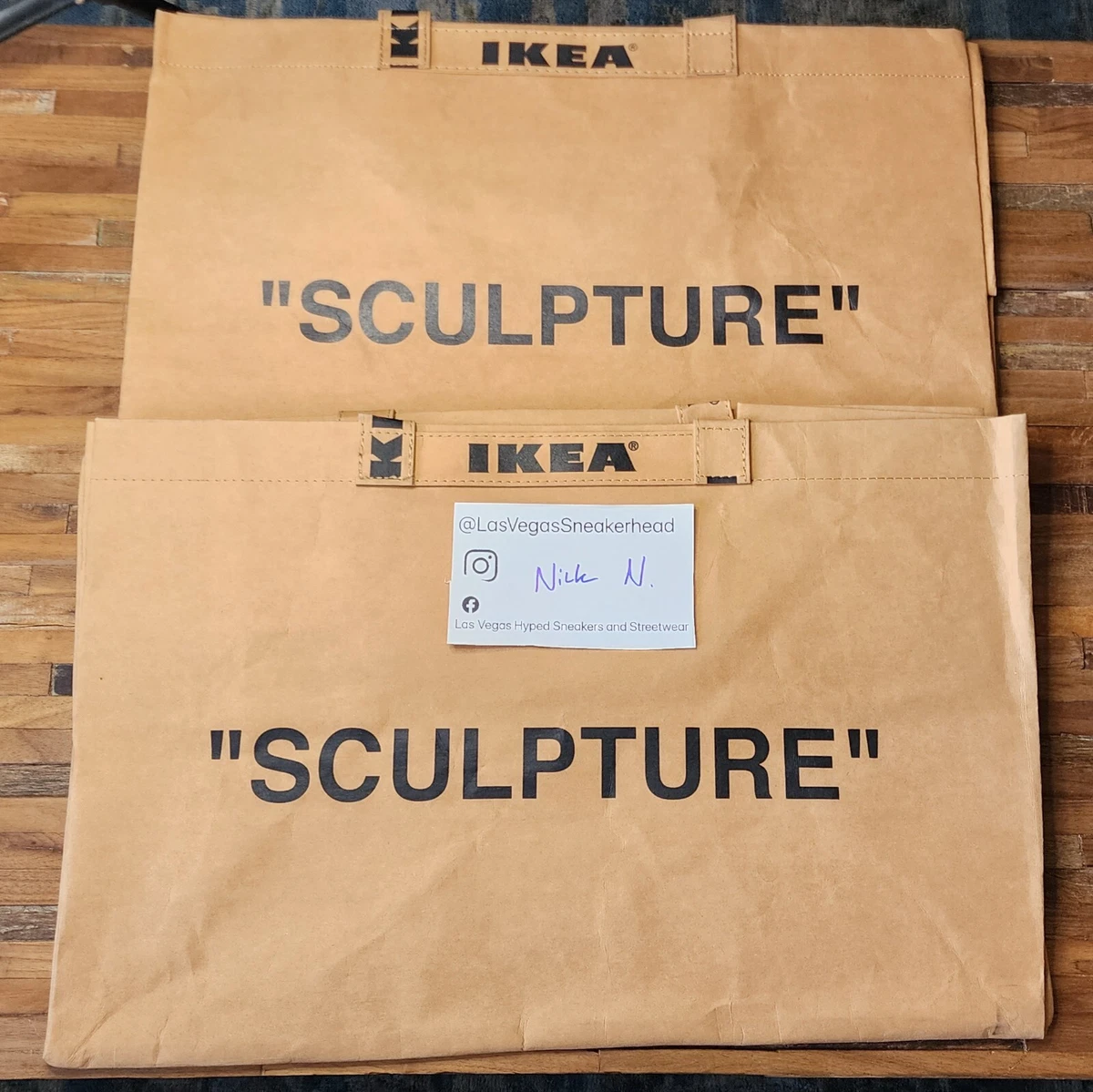 IKEA X VIRGIL ABLOH OFF WHITE “SCULPTURE” LARGE BAG LIMITED EDITION ART 