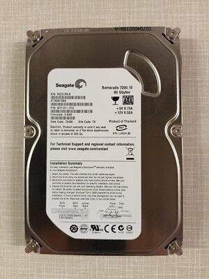 Festplatte Seagate 80GB SATA, 7200 RPM, (ST380815AS)
