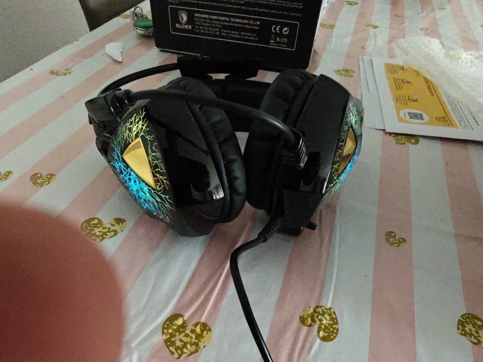 SADES SA-913 Surround Sound Headset Noise Reduction Micr PC USB NEW - Bild 4 von 4